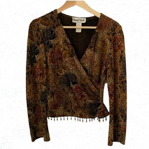 Floral beaded blouse